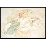 A small group of early 20th Century linen children`s clothes to include, bonnets, shirts, woolen