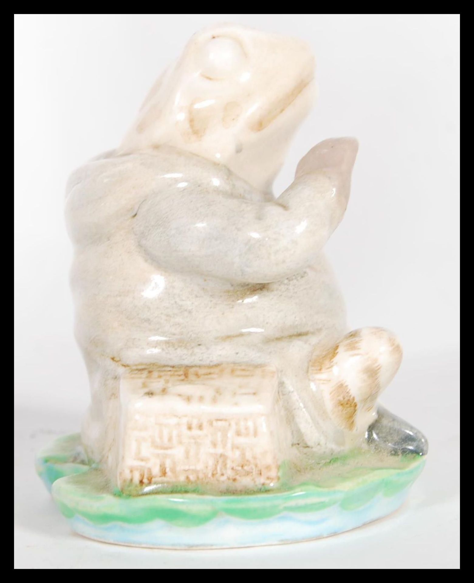 A 20th Century believed Beswick prototype ceramic figure of jeremy Fisher sitting on a lillypad. - Image 2 of 6