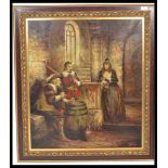 DePre - An oil on canvas painting , depicting three figures in 17th Century clothing drinking wine