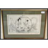 A 20th Century framed and glazed political cartoon picture print by George Gale (20th century),