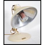 A vintage 20th Century Hinders space age heat enamel lamp ideal for desk lamp conversion, large