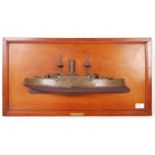 RARE WWI FRENCH HALF BLOCK MODEL OF AN IRONCLAD BATTERY