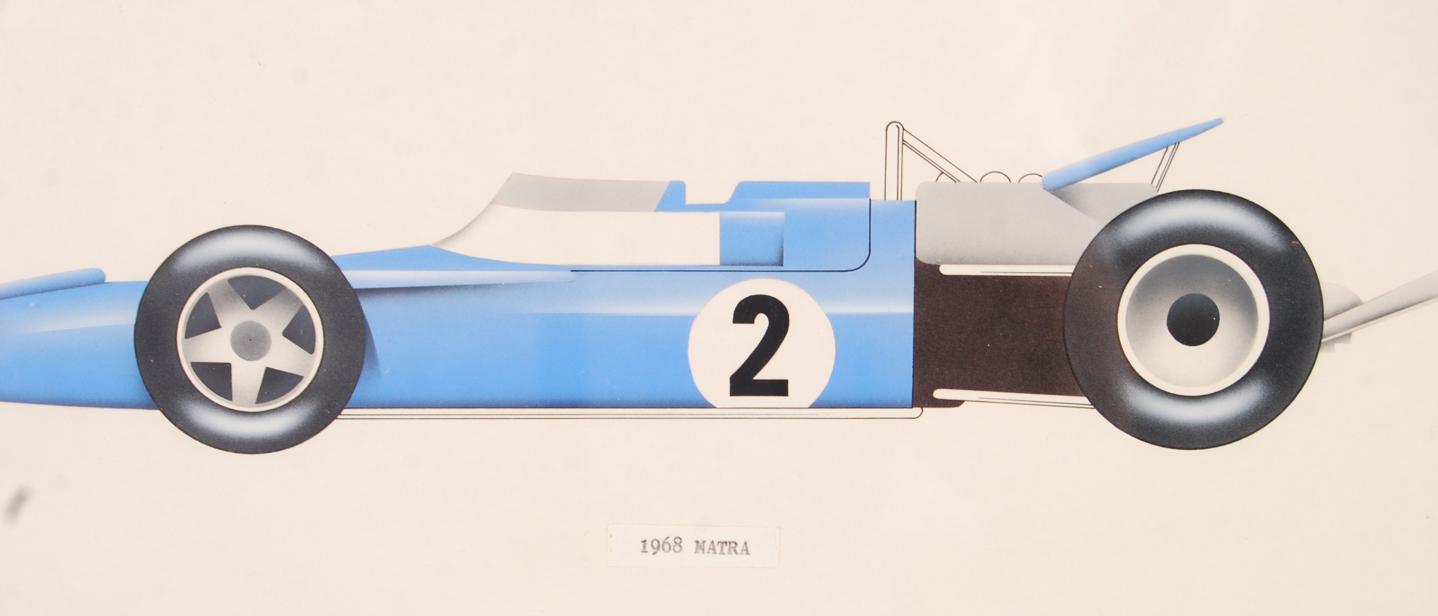 RARE BROOKE BOND TEA CARD RACING CAR ARTWORK - Image 2 of 3