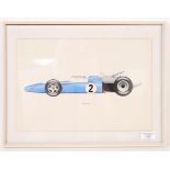 RARE BROOKE BOND TEA CARD RACING CAR ARTWORK