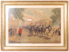 COLE & DUTTON LARGE ' KING'S GUARD ' LITHOGRAPH PRINT