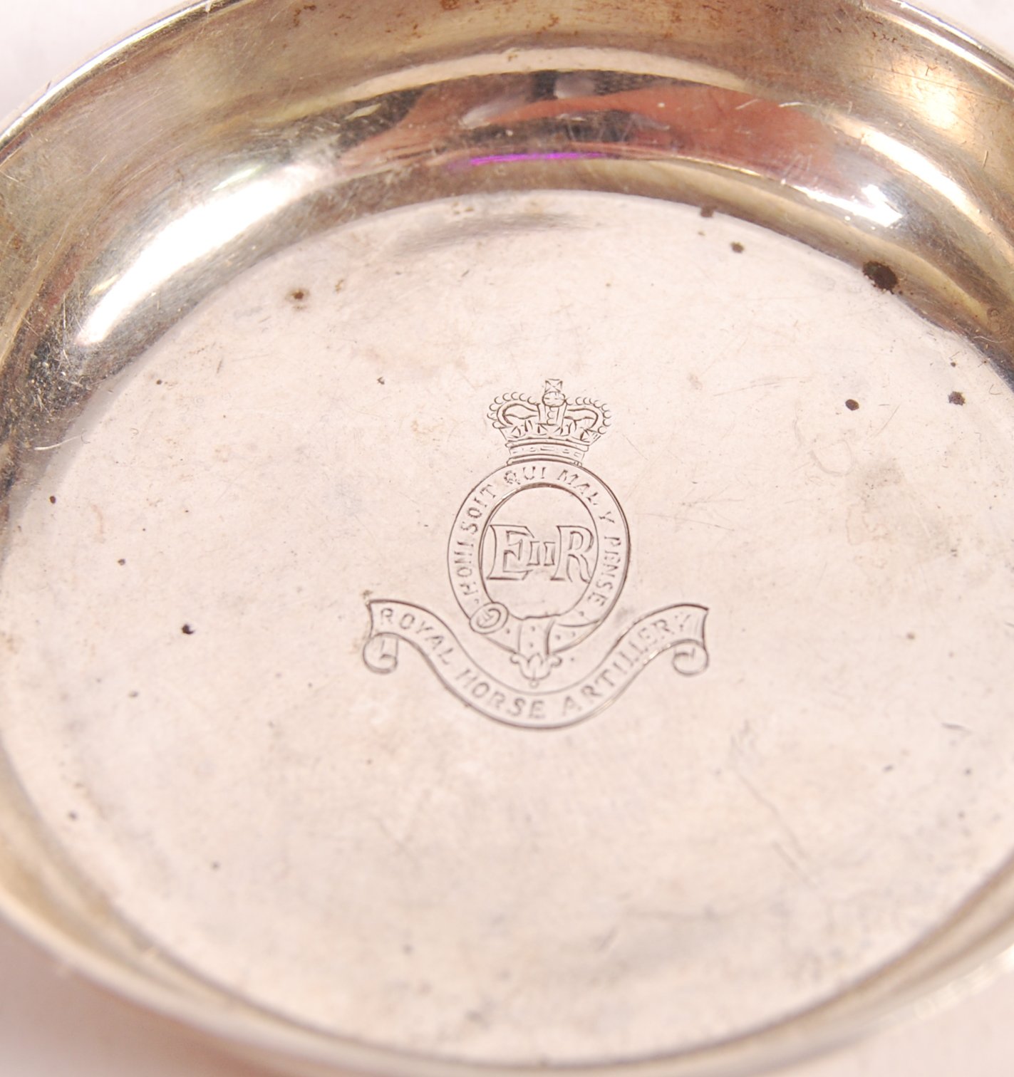HALLMARKED SILVER MILITARY RELATED PIN DISHES - Image 3 of 5