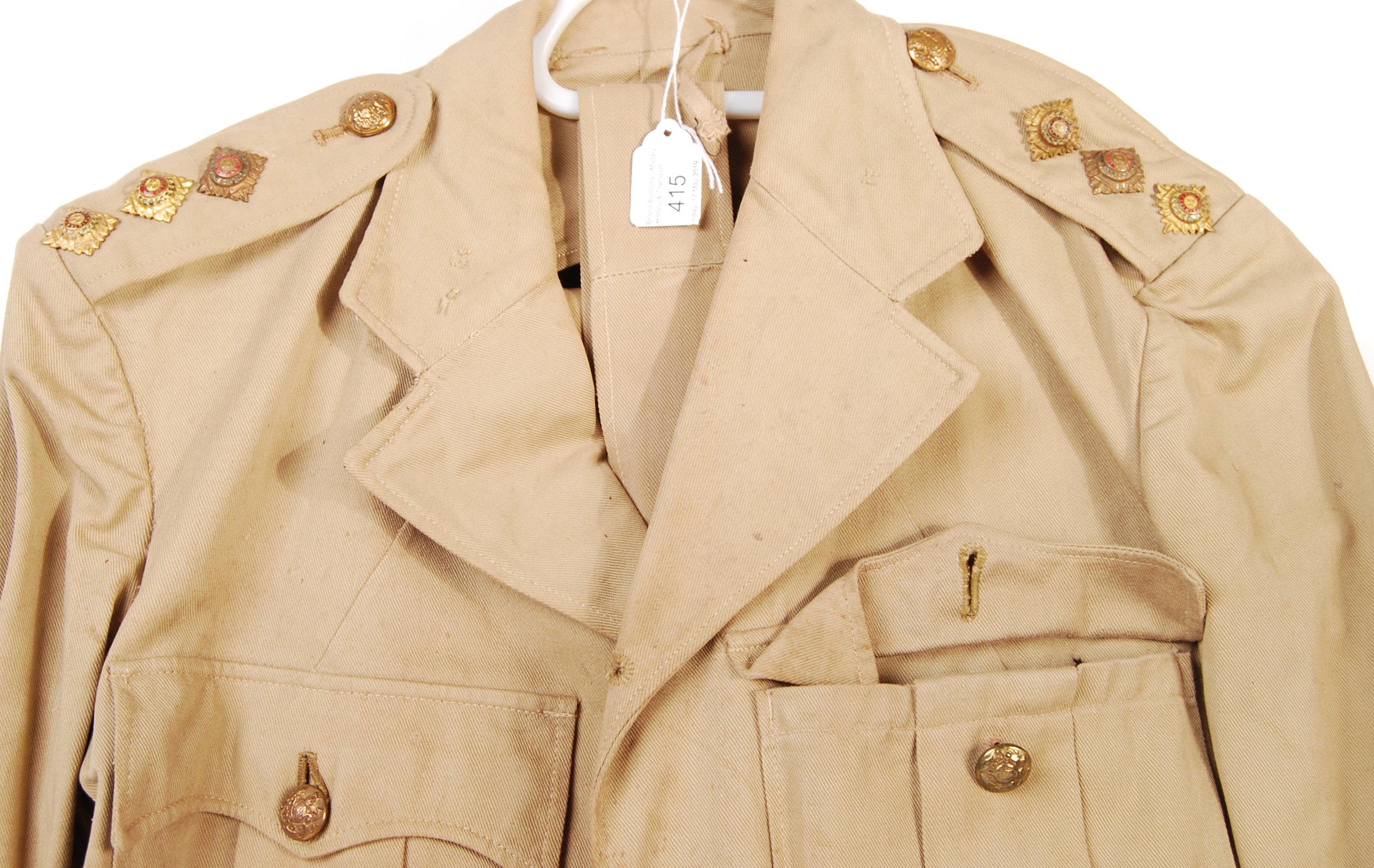 RARE WWII SERVICE UNIFORM TUNIC OWNED BY HARRY LEE, TENNIS PLAYER - Image 2 of 4