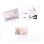 RMS TITANIC INTEREST - MILLVINA DEAN SURVIVOR AUTOGRAPHED PHOTOS