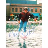 RARE MICHAEL J FOX - BACK TO THE FUTURE - SIGNED 16X12" PHOTO