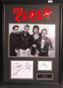 RARE ' THE CLASH ' FULL BAND AUTOGRAPHED PRESENTATION