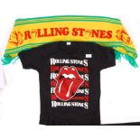 VINTAGE 1980'S THE ROLLING STONES ' LIVE IN EUROPE ' SCARF & SHIRT