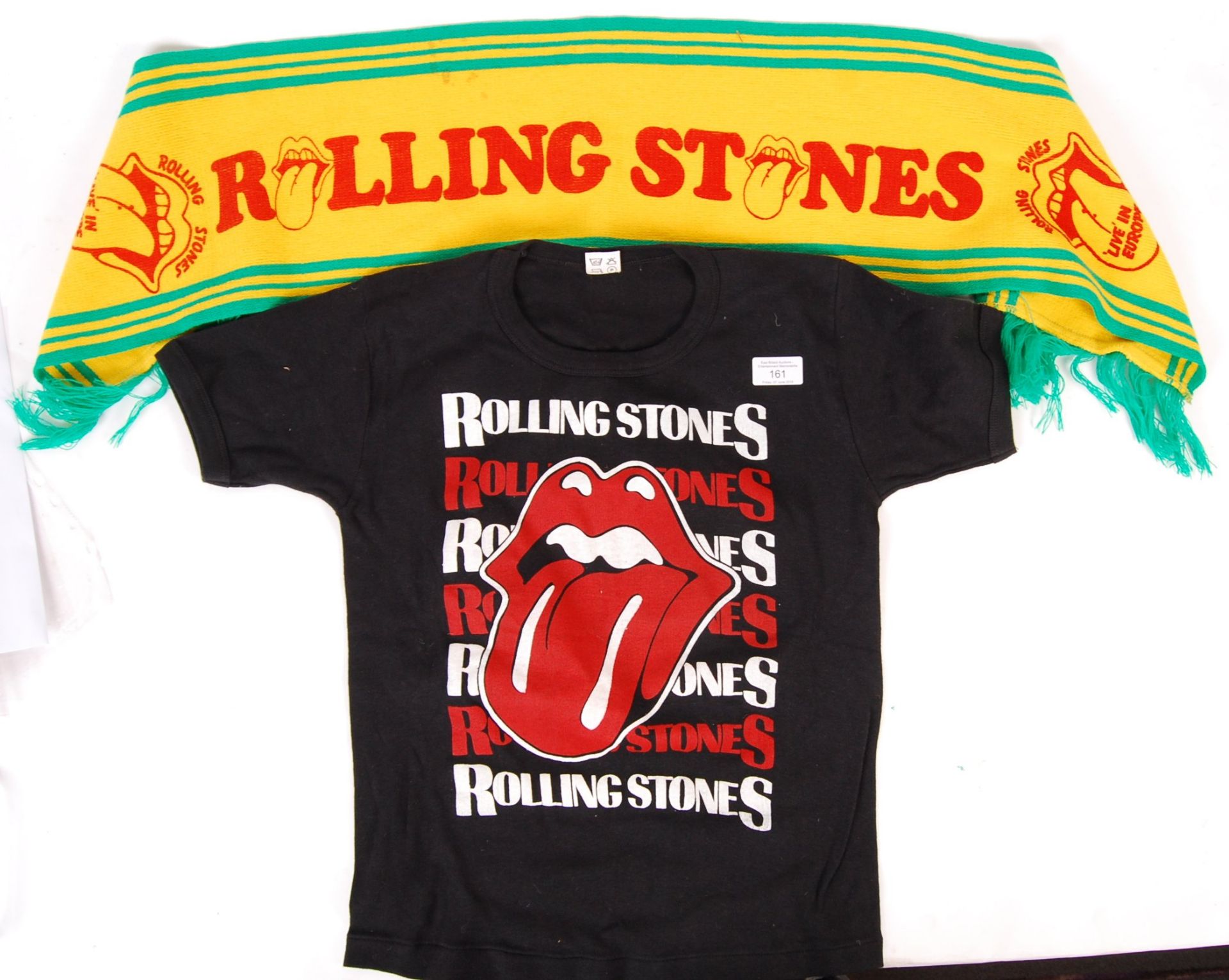 VINTAGE 1980'S THE ROLLING STONES ' LIVE IN EUROPE ' SCARF & SHIRT