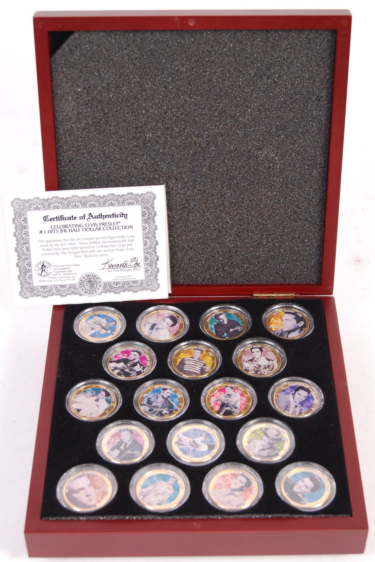 ELVIS PRESLEY - MORGAN MINT JFK HALF DOLLAR COIN COLLECTION