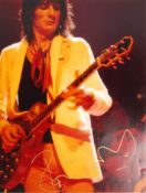 THE ROLLING STONES - RONNIE WOOD SIGNED 16X12" PHOTO