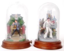 FRANKLIN MINT ELVIS PRESLEY LARGE GLASS DOMED FIGURES