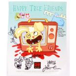 HAPPY TREE FRIENDS - CARTOON - CAST AUTOGRAPHED MINIPOSTER