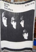 ' WITH THE BEATLES ' LP COVER WOVEN COTTON THROW BLANKET