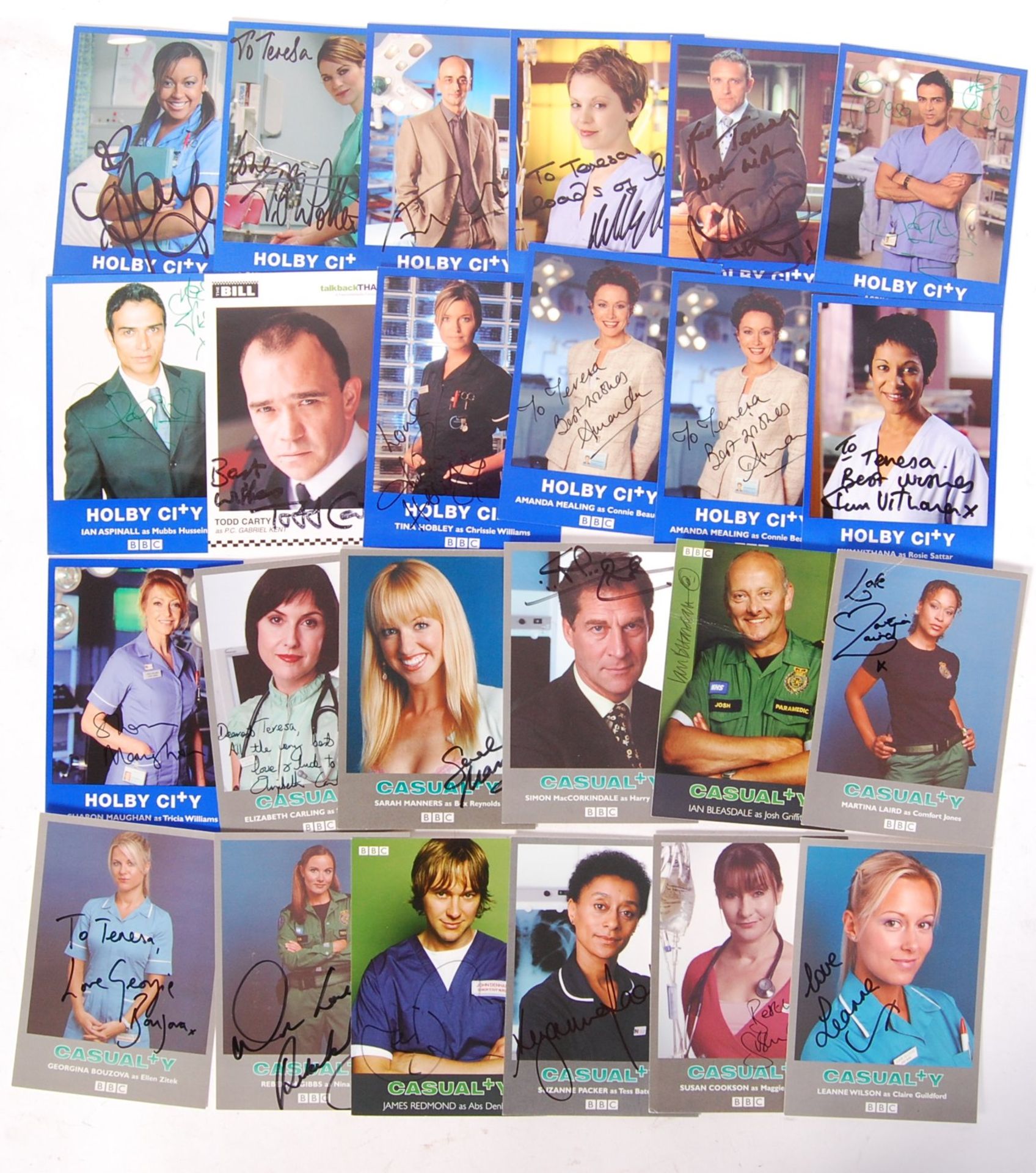 CASUALTY & HOLBY CITY RELATED AUTOGRAPHS