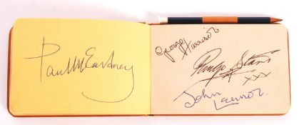 RARE THE BEATLES AUTOGRAPH BOOK - SIGNED BY RINGO FOR THE BAND