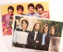 TWO ORIGINAL VINTAGE THE BEATLES FAN CLUB POSTERS