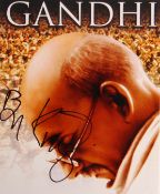 SIR BEN KINGSLEY - GANDHI - SIGNED 8X10" PHOTO