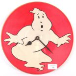 VINTAGE GHOSTBUSTERS VINYL RECORD WALL CLOCK