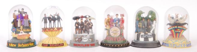 THE BEATLES - FRANKLIN MINT GLASS DOMED RECORD COVER FIGURES