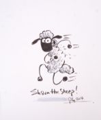 AARDMAN ANIMATIONS WALLACE & GROMIT SHAUN THE SHEEP PAINTING