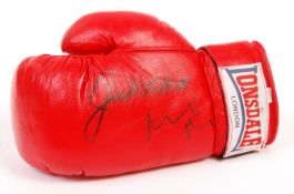 INCREDIBLY RARE RAGING BULL DUAL SIGNED BOXING GLOVE - DE NIRO & LAMOTTA