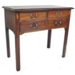 18TH CENTURY GEORGE III MAHOGANY LOWBOY WRITING TA