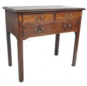 18TH CENTURY GEORGE III MAHOGANY LOWBOY WRITING TA