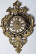 19TH CENTURY GILT METAL FRENCH ORMULU WALL CLOCK W