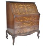 19TH CENTURY PIEDMONT MANNER MARQUETRY ITALIAN BUR