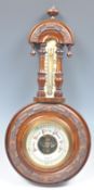 19TH CENTURY WALNUT CASED WALL BAROMETER BY YOUNGS