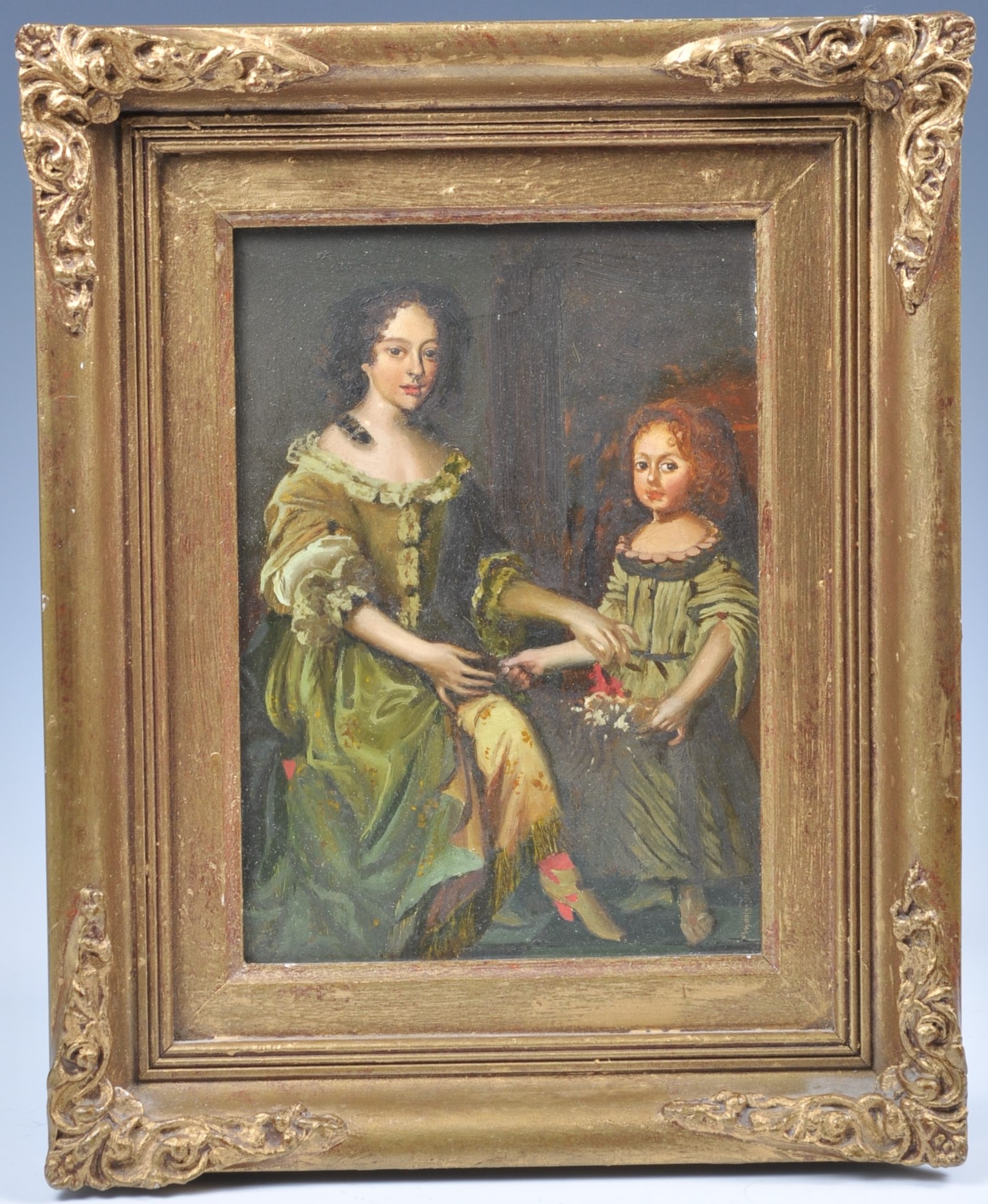 18TH CENTURY OIL ON COPPER PORTRAIT PAINTING STUDY - Image 2 of 8