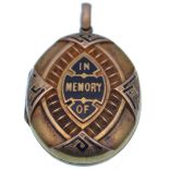 A Victorian gold and enamel locket - Memorial. Wei