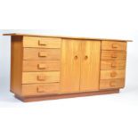 BESPOKE 1970'S RETRO VINTAGE TEAK WOOD SIDEBOARD CREDENZA