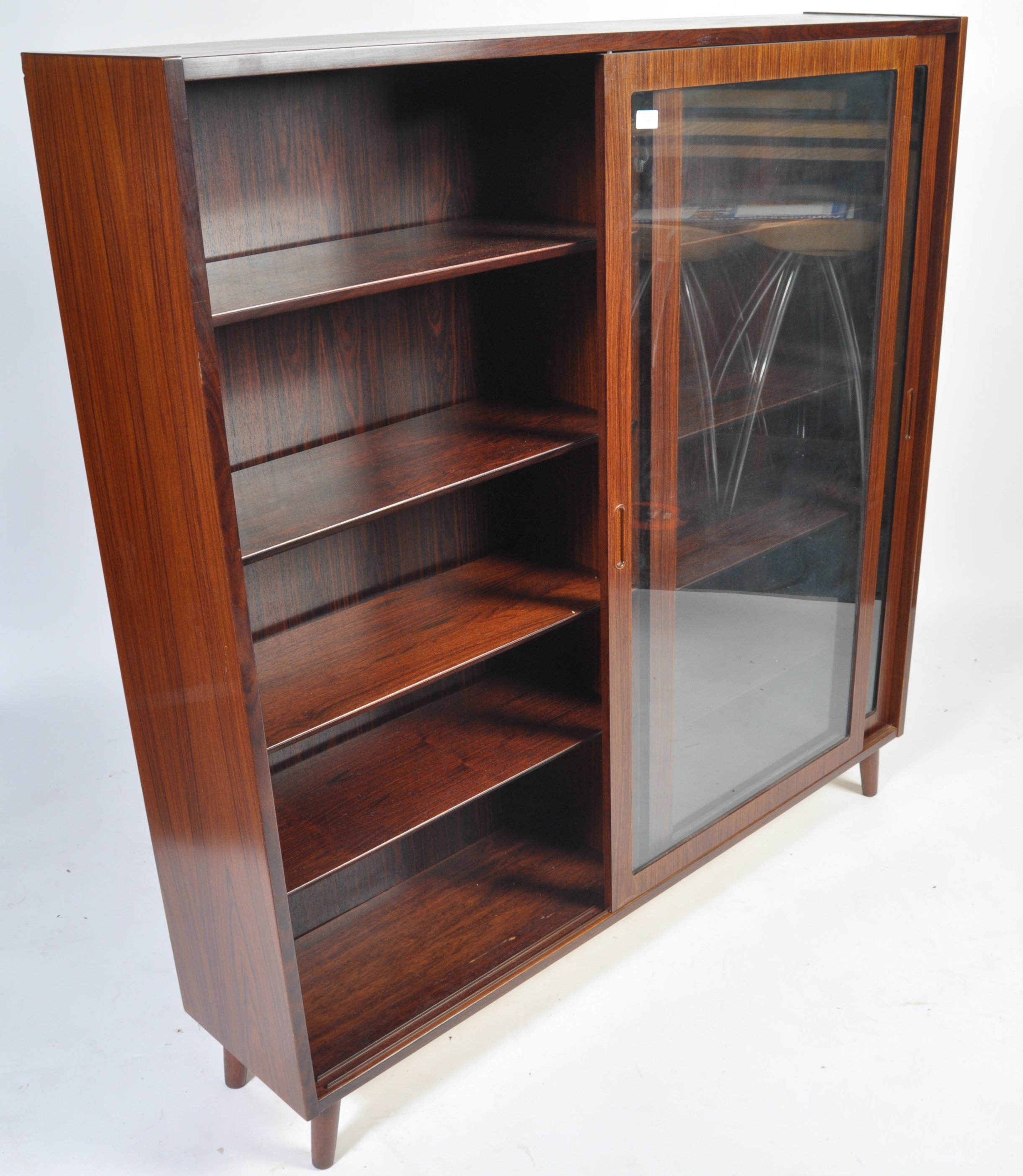 DANISH MID 20TH CENTURY TEAK WOOD LIBRARY BOOKCASE CABINET - Image 3 of 4