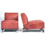 20TH CENTURY RETRO VINTAGE HORSEHIDE LEATHER LOUNGE CHAIRS