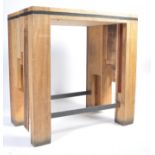 LATE 20TH / EARLY 21ST CENTURY BUTCHERS BLOCK TYPE BAR TABLE