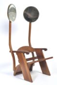 EARLY 20TH CENTURY UNUSUAL MAHOGANY BARBERS CHAIR