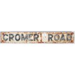 EARLY 20TH CENTURY CAST IRON CROMER ROAD BRISTOL ROAD SIGN