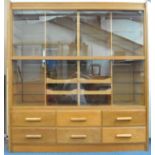 STUNNING LARGE MID 20TH CENTURY HABERDASHERY SHOP DISPLAY CABINET