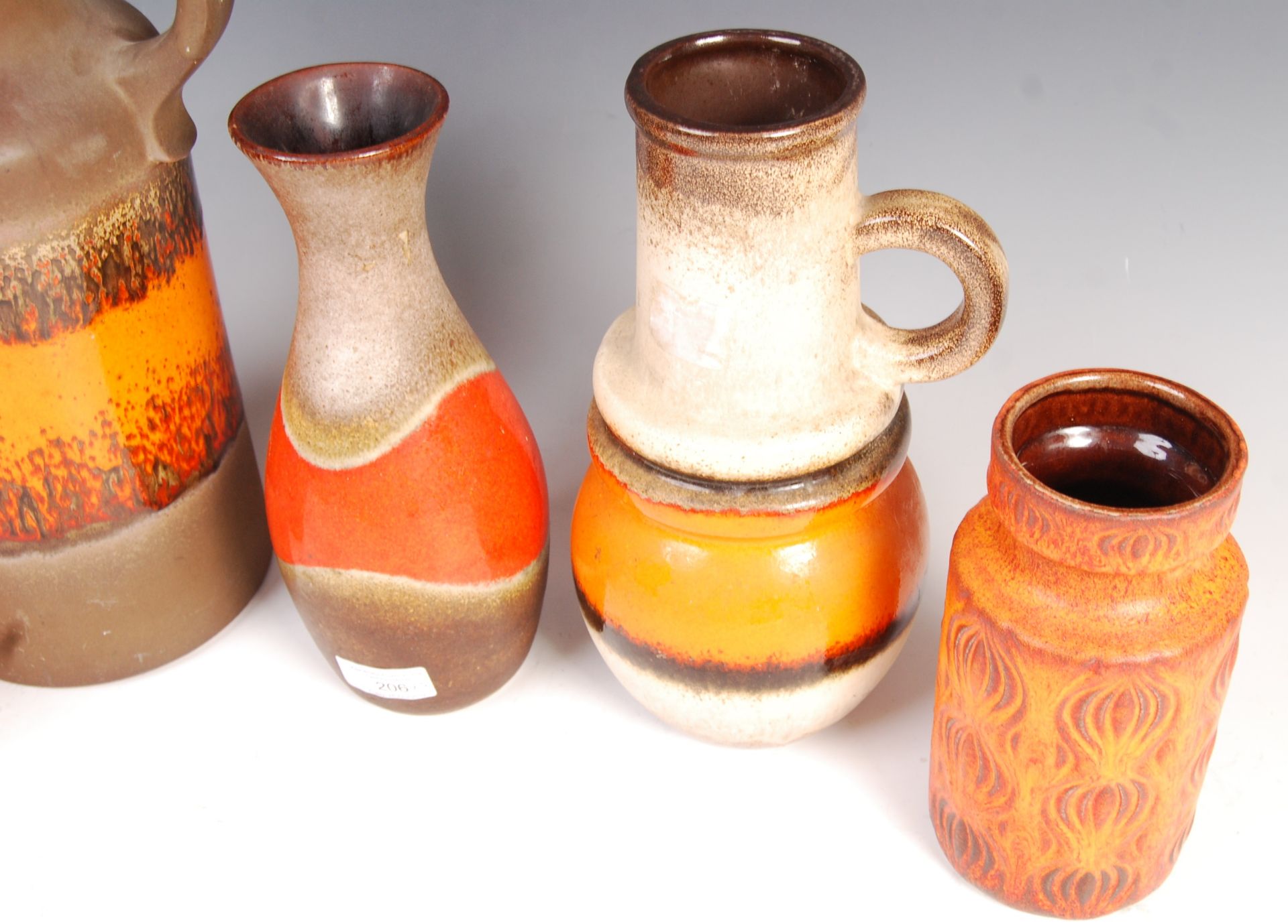 W. GERMANY RETRO VINTAGE STUDIO ART POTTERY VASES AND JUGS - Bild 2 aus 4