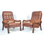 BELIEVED FARSTRUP DANISH BENTWOOD LOUNGE / SLING ARMCHAIRS