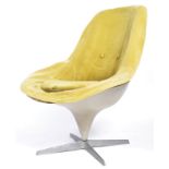 LURASHELL RETRO 1970'S JUPITER SWIVEL CHAIR BY WALTER S. CHENERY