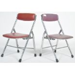 CAMEL STEEL MID 20TH CENTURY INDUSTRIAL CHILDREN'S FOLDING CHAIRS