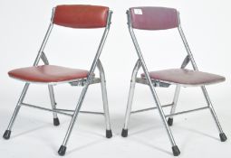 CAMEL STEEL MID 20TH CENTURY INDUSTRIAL CHILDREN'S FOLDING CHAIRS