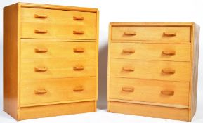 PAIR OF E GOMME G PLAN 1960S BRANDON CHEST OF DRAWERS.