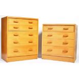 PAIR OF E GOMME G PLAN 1960S BRANDON CHEST OF DRAWERS.